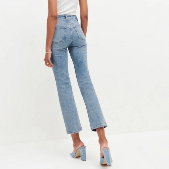 Reformation Cynthia High Rise Straight Jeans Size 23 Light Wash Casual - Picture 2 of 11